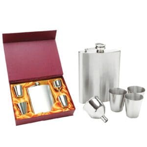 Stainless Steel with 4 Cups – 6oz